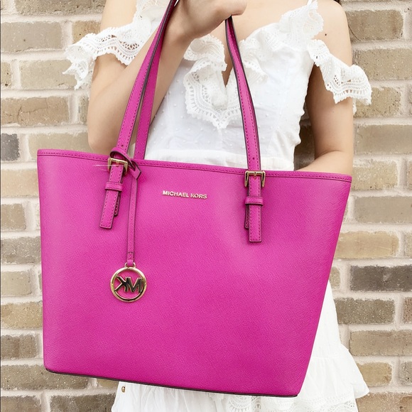 🎁💕Gaby’sBags-Michael Kors Carryall Tote Pink - Picture 4 of 7